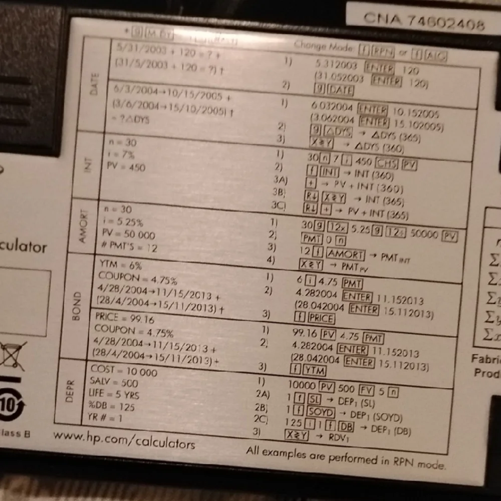 HP 12C Platinum Calculator with Black Case